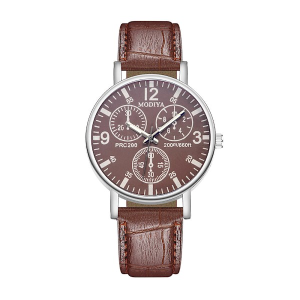Kreativ Bältes Quartz Klocka Herrklocka Herrklocka Presentklocka Brown surface Brown Belt