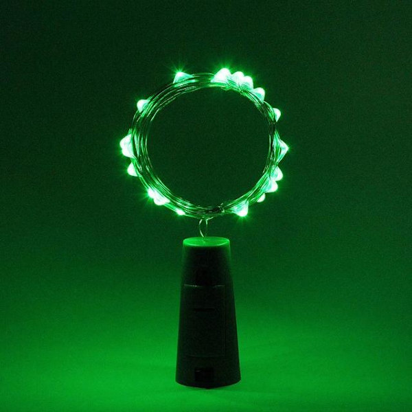 1M/2M LED Ljusslingor Koppar Silvertråd Fairy Light Girlang Flaskpropp För Glas Hantverk Bröllop Juldekoration Red 1M 10LEDs