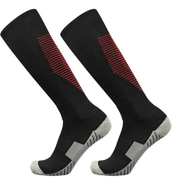 Talviset puuvillaiset lämpöhiihtosukat, paksut pitkät ulkoiluurheilusukat, lämpimänä pitävät pyöräily- ja jalkapallosukat miehille red black EU 39-45