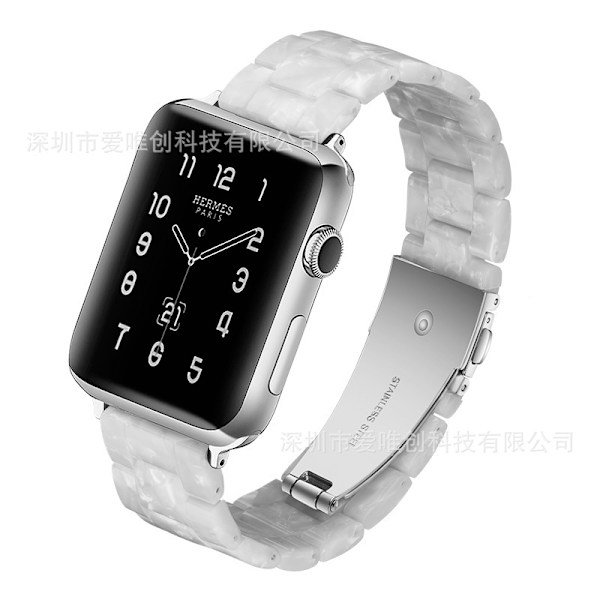 Kellon ranneke Apple Watch iWatch 38/40/41mm Helmenvalkoinen