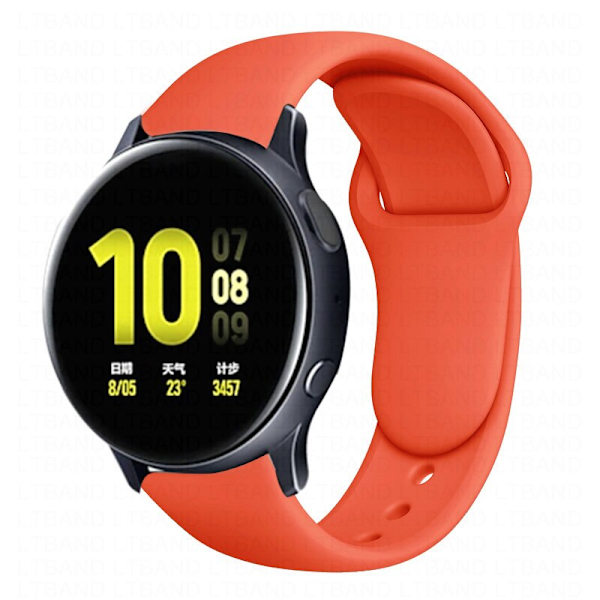 Silikoniranneke Samsung Active 2 -rannekkeelle Gear S3 frontier -rannekoru Galaxy watch 3/46mm/42mm/Active 2 40mm 44mm -ranneke Orange 23 Galaxy watch 3 45mm