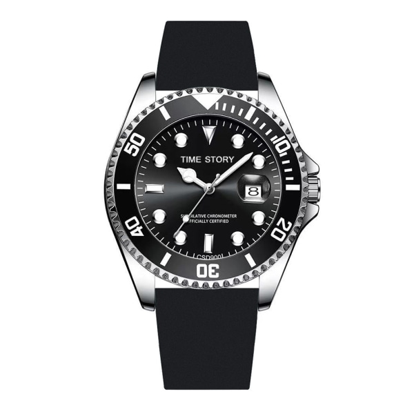 Klokke Menn Ikke-Mekanisk Klokke Herreklokke Engros Vanntett Mote Lysende Herreklokke Stainless steel black surface