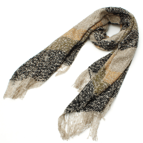 Dam Scarfs Oversized Tartan Lång Kashmir Filt Bekväm Andningsbar Pläd Sjal Wraps Casual Vardagskläder Höst Och Vinter Coffee