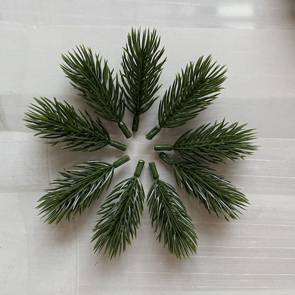 10 st Tallkvistar Konstgjorda Falska Växter Konstgjord Blomgren Juldekoration DIY Tillbehör Bukett Presentförpackning geen small