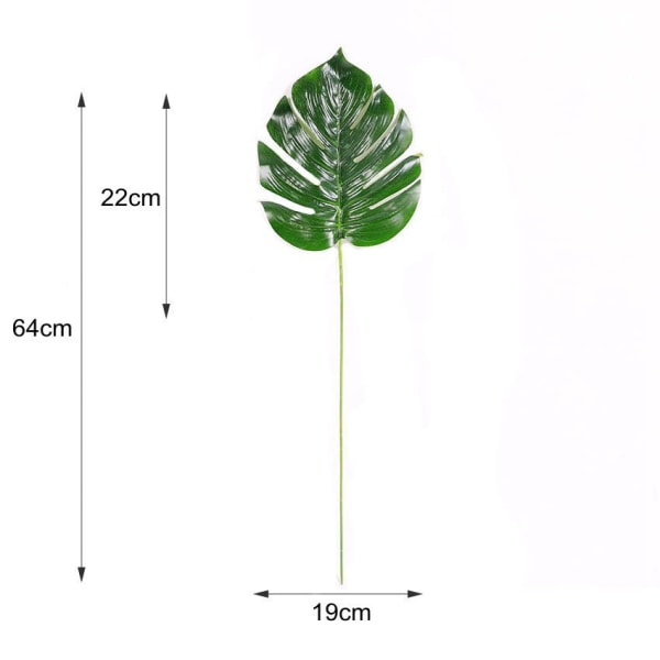 One Piece monstera konstgjorda växter plast tropiska palmblad hem trädgård dekoration tillbehör Fotografi Dekorativt LY Small Monstera