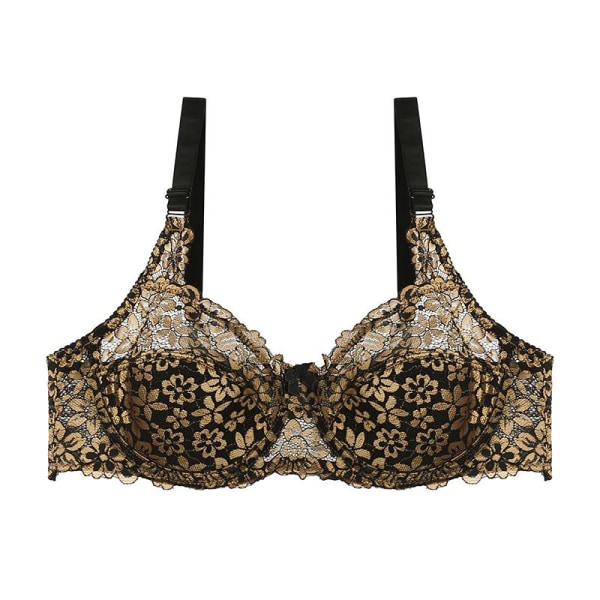Uutuuksia Läpinäkyvä Pitsi Brodeeraus Naisten Rintaliivit Seksikkäät Plus-koko Alusvaatteet Bralette Rintaliivit Red 80D