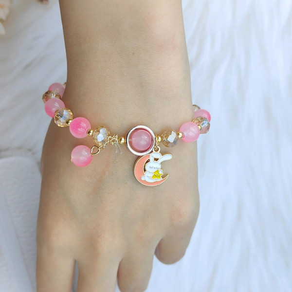 Studentarmband Dam Is Kristall Tecknad Cinnamoroll Babycinnamoroll Clow M Sanrio Söt Moon Rabbit * Bag