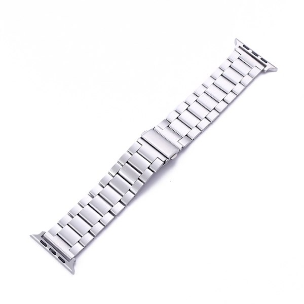 Kellon ranneke Apple Watch iWatch 38/40/41/42 S10MM kolmiosainen ranneke hopeinen kaksoispainalluksella ja perhoslukolla
