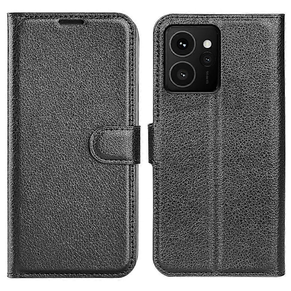 För HMD Skyline Fodral Litchi Textur Stötsäkert Läder Plånbok Telefonfodral - Blå Black