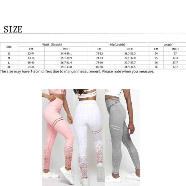 Yoga Bukser Kvinder Høj Talje Trænings Leggings Push Up Gym Tights Løbe Fitness Sports Bukser Mode Pige leggings gray-silver XL