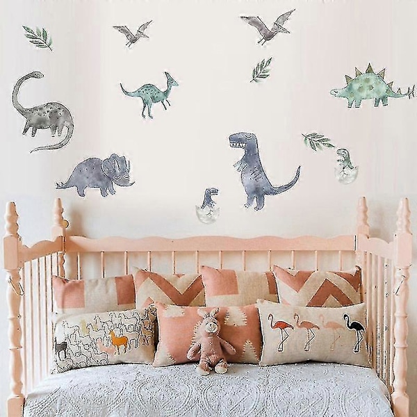 Dinosaur Sticker Selvklæbende Børneværelse Tegneserie Vægdekoration 99*28cm 99*28cm