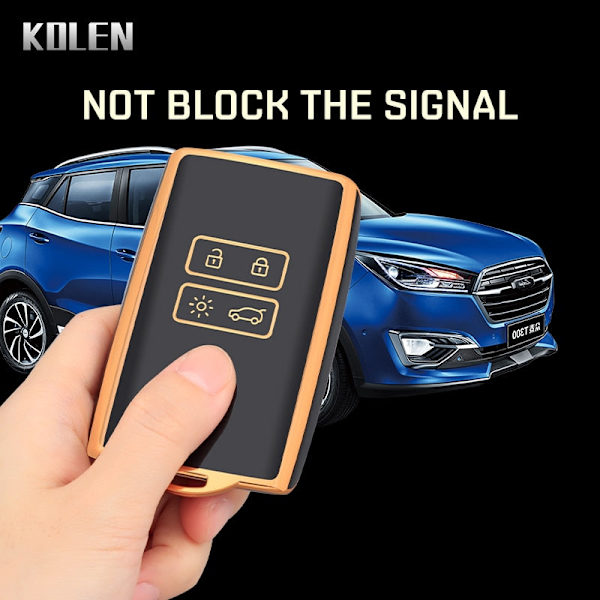 TPU Bil Fjernbetjenings Nøgle Etui Cover Skal Til Renault Koleos Kadjar Megane Clio Captur Talisman Espace Kangoo Sandero Fob Tilbehør Red