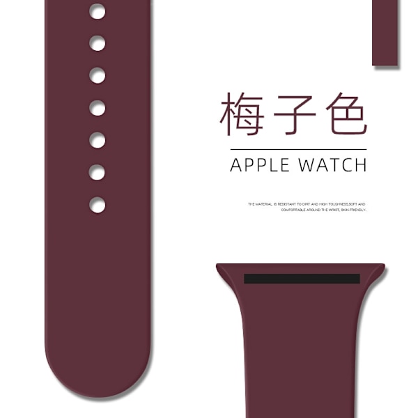 Klockarmband för Apple Watch iWatch 38/40/41/42mm Standard/S 70 Plommon
