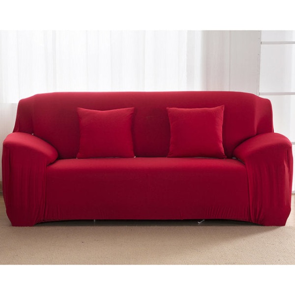 Elastiskt enfärgat sofföverdrag Stretch Tight Wrap Allomfattande sofföverdrag för vardagsrum funda soffa Sofföverdrag Fåtöljöverdrag Color 1 2-seater 145-185cm