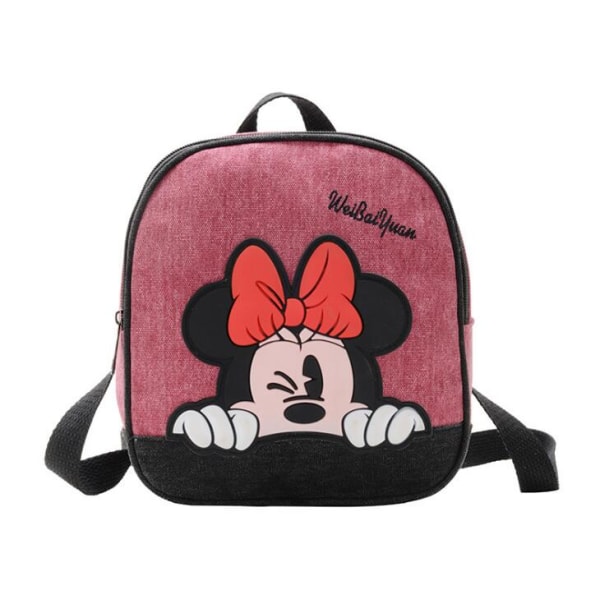 Disney Tecknad Ryggsäck För Baby Pojkar Flickor Minnie Mus Mickey Mouse Barn Härlig Skolväska Förskola Skolväska Barn Present style15  22x21x10CM