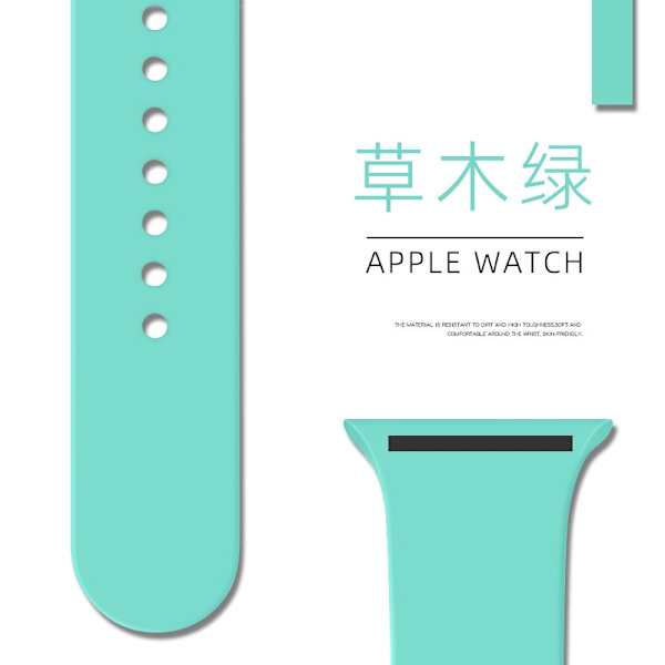 Klockarmband för Apple Watch iWatch 38/40/41/42mm Standard/S 37 Gräsgrön