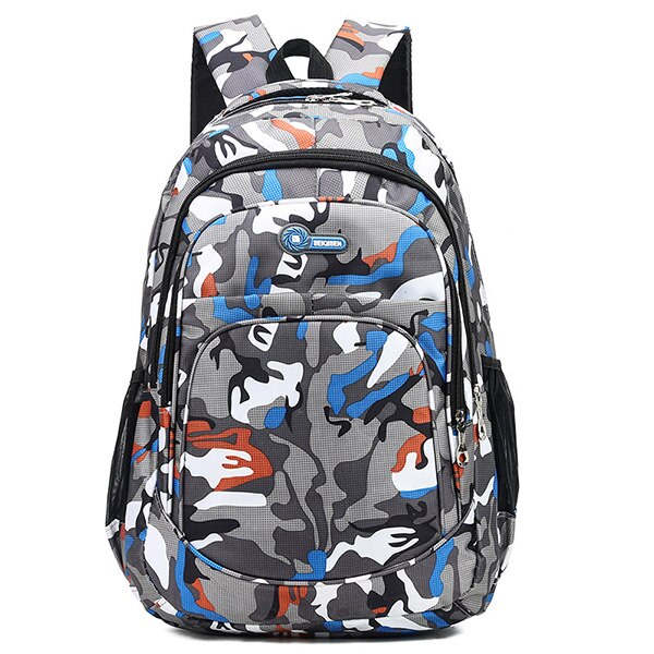 Kamouflage Ryggsäckar Herr Resa Barn Skolväska Cool Kille Militär Skolväskor För Tonårspojkar Flickor Skolryggsäck sac mochila small blue