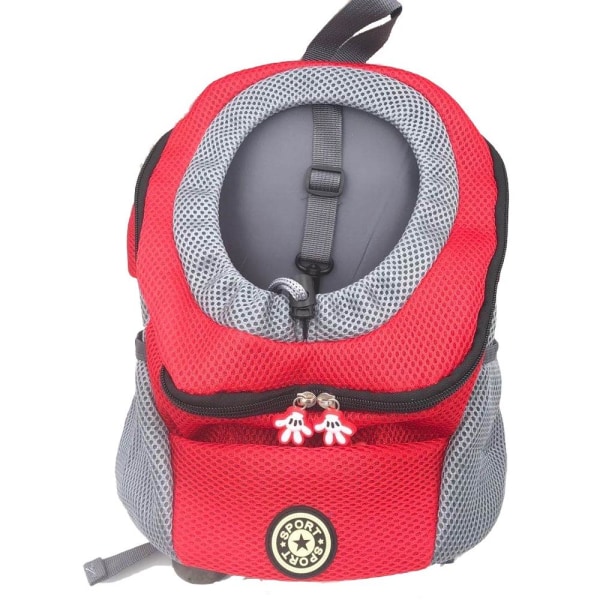 Hundbärväska för husdjur Katt Valp Ryggsäck Väska Bärbar Rese Front Utomhus Vandring Dubbel Axel Huvud Ut Sling Blind Drop Shipping Blue XL 55 x W 41 cm