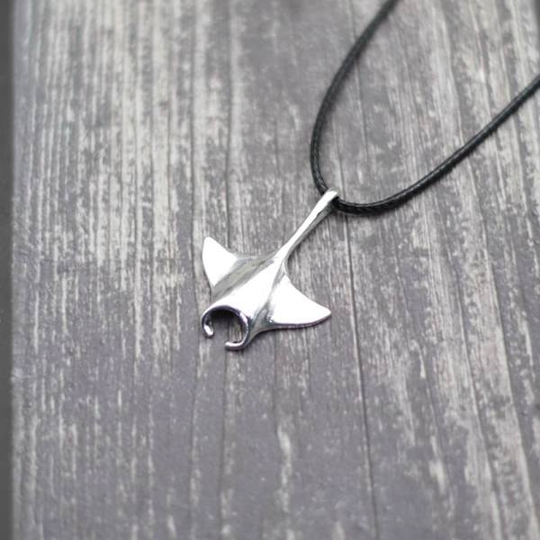 Mantarokke Halskjede Havdyr Anheng Justerbart Håndlaget Bohemia Voks Tau Choker Menn Kvinner Smykker Gave Joyas N0051-Silver