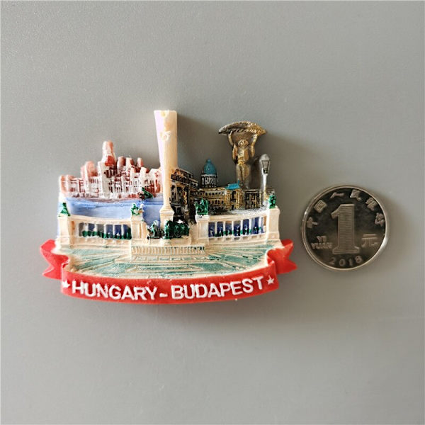 Kylskåpsmagneter Ungern Budapest Turist Souvenir hantverk i harts UV-tryckta landskaps kylskåpsmagneter heminredning Budapest Hungary