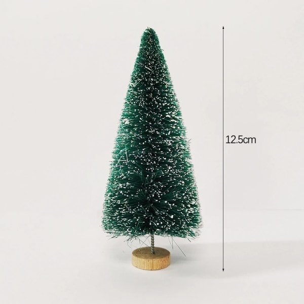 5 kpl Mini Joulukuusia Muoviset Keinotekoiset Joulukuusikoristeet Talvi Lumi Pöytä DIY Askartelu Joulukoriste 2023 6.5cm