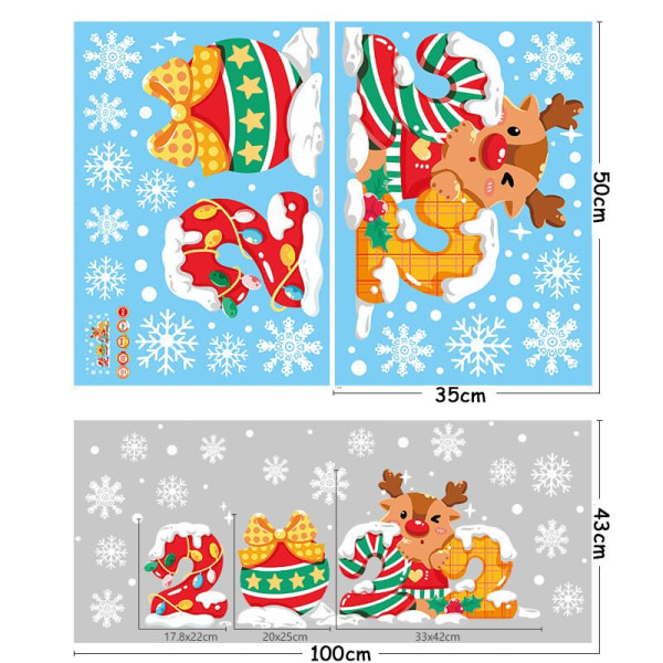 God Jul Vindusklistremerker Julenissen Juletre Veggdekor Klistremerker God Jul For Hjem Nyttår 2023 Klistremerke Noel style M