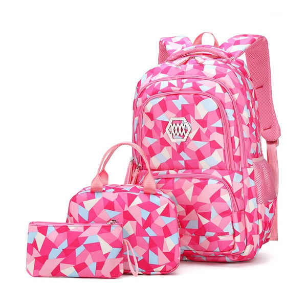 Børne skoletaskesæt Piger Primær Rygsæk Børn skole rygsæk 3 stk prinsesse skoletasker børn mochilas escolar infantil L purple
