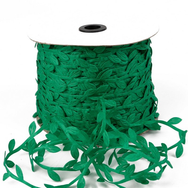 10 meter silke bladformet kunstig blomst grønne blader for hjem bryllupsdekorasjon DIY krans scrapbooking håndverk falsk blomst Green