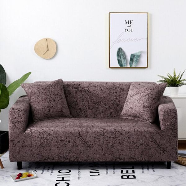 Stretch Rutig Sofföverdrag Elastiska Soffskydd för Vardagsrum funda soffa Stol Sofföverdrag Heminredning 1/2/3/4-sits Color 27 2-seater 145-185cm