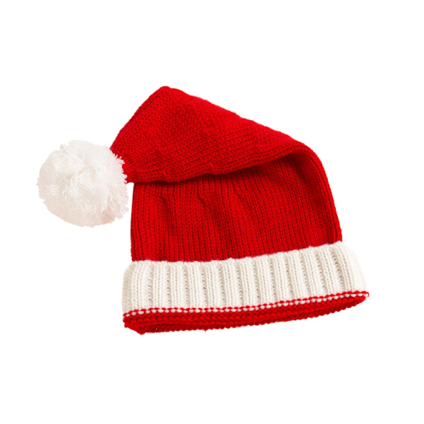 Spot Vinter Pelsball Mamma Baby Strikket Lue Ny Jul Varm Lue Red parent-child Average size