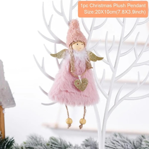 Engle Dukke Julepynt Glædelig Jul Dekorationer til Hjemmet Guirlande Juletræspynt Navidad Jul 2023 Nytår 2024 18 Christmas Ornaments