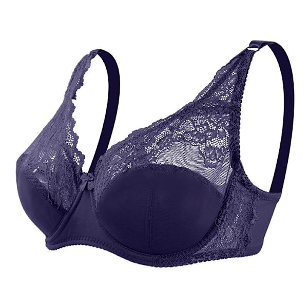 Sommer Tynd Åndbar Sexet Stor Størrelse BH Justerbar med Stålring Komfortabelt Blonde Undertøj Light purple 85C/D