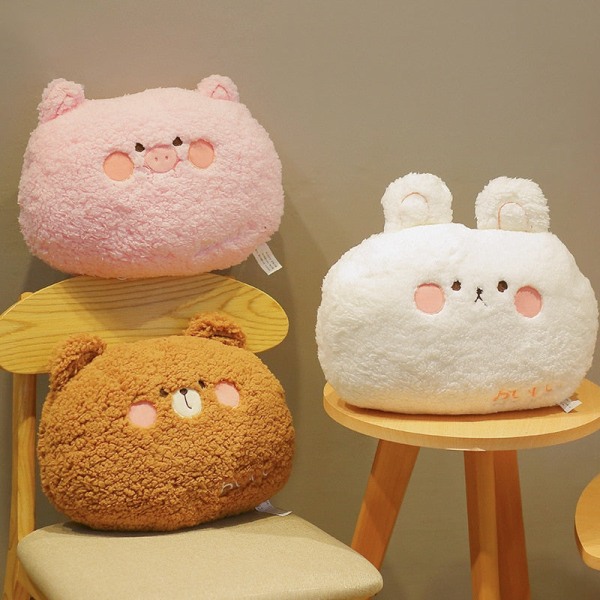 35cm kawaii Eläin Nallekarhu Kani Sammakko Tiikeri Sika Pehmolelut Sarjakuva Täytetty Pehmeä Tyyny Selkä Sohva Tyyny Tytöille Lapsille bear pillow