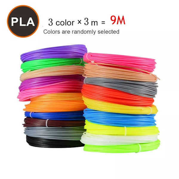 3D-utskriftspenna DIY Ritpenna med LCD-display 3D-penna med 20 färger 100 meter PLA-filament Julklapp Födelsedagspresent till barn Bule--9M PLA