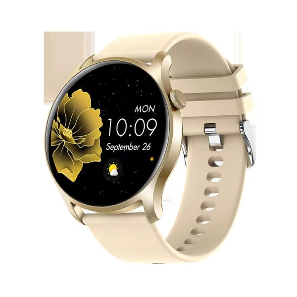 Multifunktionell Full Touch Blodtrycksmätning Multi Sportläge Bluetooth Smartklocka Gold