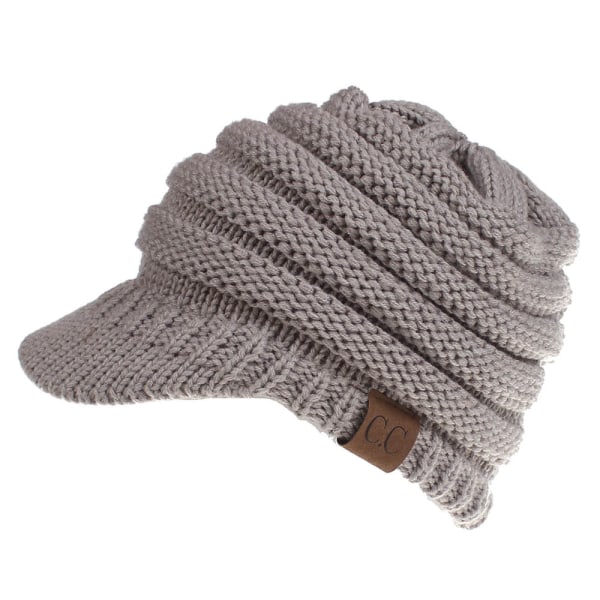 Märkningsbar Baseballkeps Skärmkeps Öppning baktill Hästsvanshatt Höst- och Vintermössa i Ull Damer 12 Färger Flesh pink (deeper in kind) M（56-58cm）