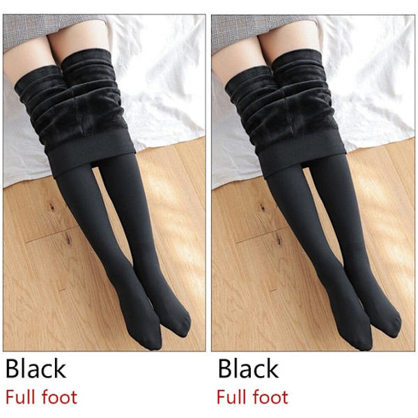 ATHVOTAR Talviset Lämpimät Sukkahousut Naisille Joustavat Ohuet Fleece Sukkahousut Samettiset Paksut Sukkahousut Korkea Vyötärö Seksikkäät Bodysukat Naisille Skin Full foot XS
