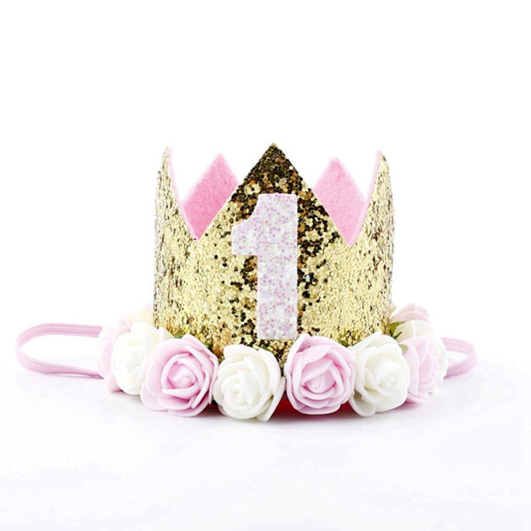 1 stk. Første Fødselsdagsfest Hatte 1. 2. 3. Krone Fødselsdagshatte Nummer Et Festpynt Børnetilbehør Nyfødt Barn 2 Crown