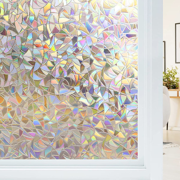 Mattapintainen yksityisyysikkunakalvo, lasimaalauksellinen UV-suoja, staattinen, liimaton kiinnitys kotiin, koristeelliset auringonsuojaikkunatarrat B 60X200 CM