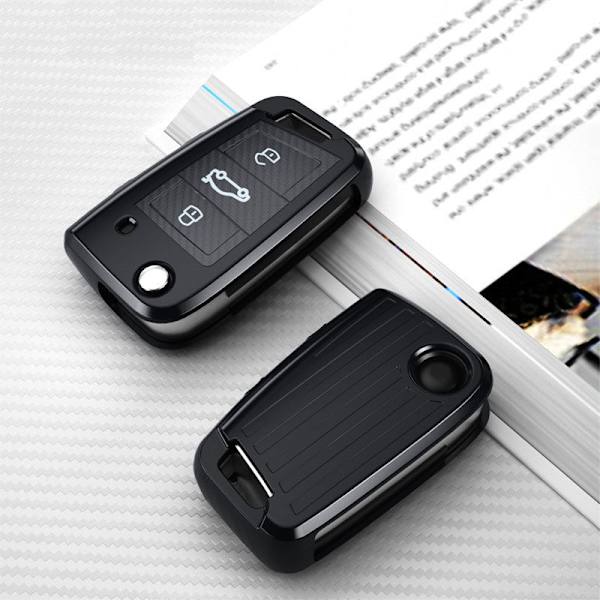 Bilnøgle cover etui holder til Golf mk7 7 3 4 5 6 6r Skoda Octavia A7 polo 9n mk4 passat b7 b8 Tiguan Tilbehør Black