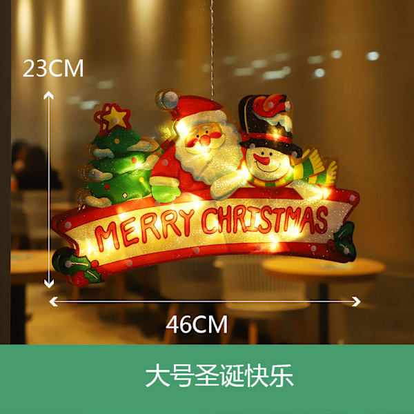 Fönsterdekorationer Hängande Lampor Jul Dekorativa Lampor Skyltfönster Butik Led Sugproppslampa Små Färgade Lampor Large Christmas tree