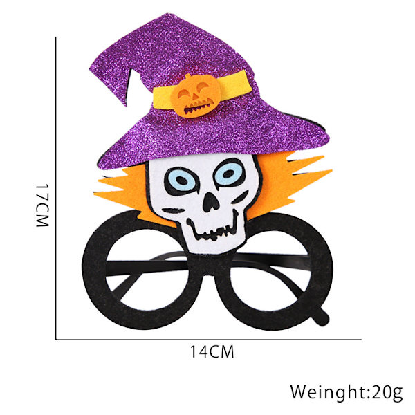 Halloween Dekoration Roliga Glasögon Festtillbehör Fotorekvisita Filt Halloween Pumpaglasögon Halloween owl glasses Average size