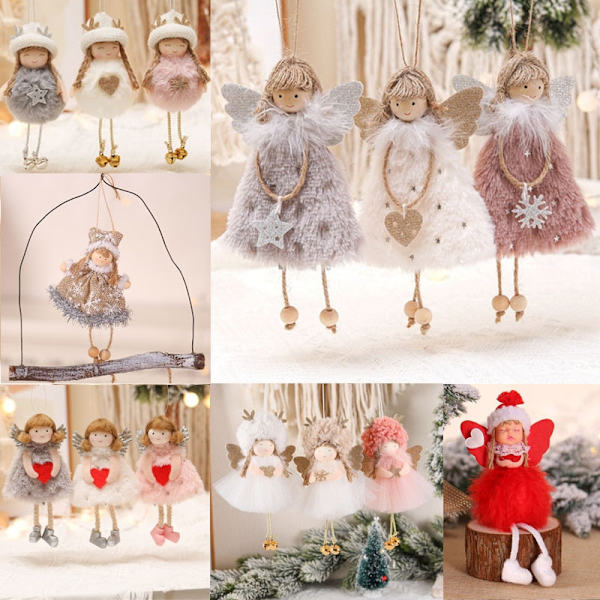 2023 Joulu Joulukuusen Riipuskoristeet 2023 Uuden Vuoden Lahjat Joulun Enkelinuket Joulukoristeet Kotiin Natal Noel Deco 622-Brown Cute Girl