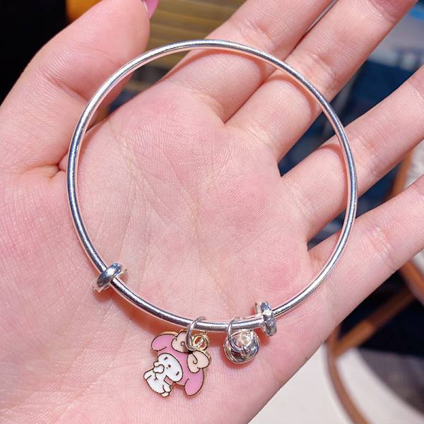 Tecknat Armband Litet Armband Par Flickvänner Tre-Personers Armband med Liten Gåva Student Smycken Pink Hello Kitty bracelet