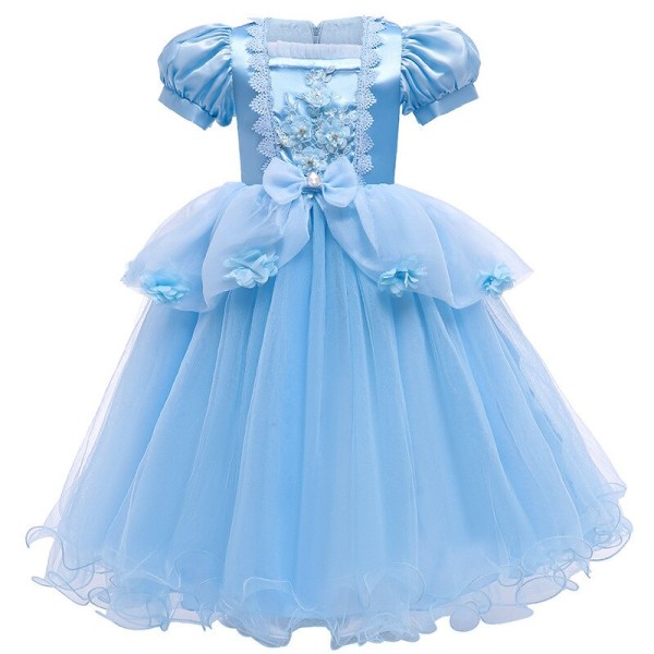 Fairy Princess Dress Cinderella Cosplay Förklädnad Födelsedagsdräkt Vestidios Baby Girls Klänning Charm Kostym Fancy Dress Carnival 4T(110) dress E