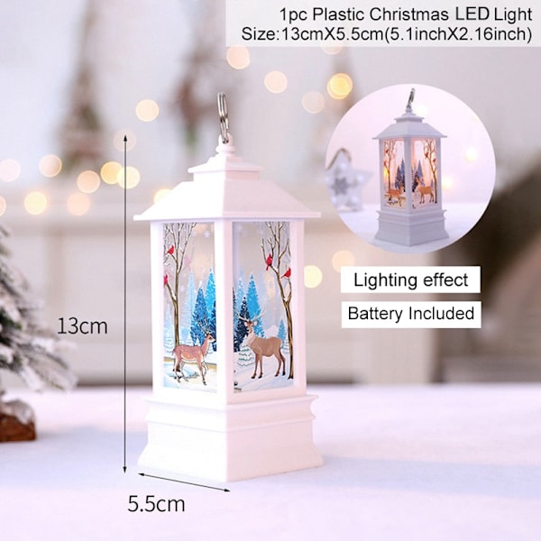 Jullykta Merry Christmas Dekorationer för Hemmet 2023 Navidad Julgransprydnader Julklappar Nyår 2023 Elk White