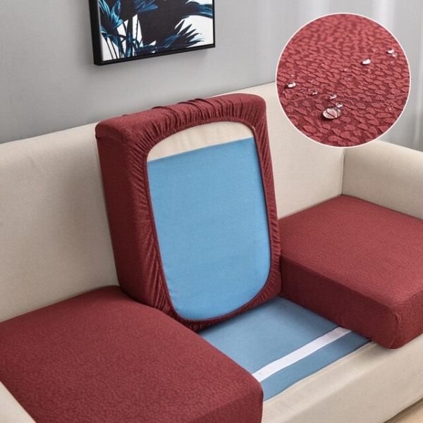 Tykt Velour Sofabetræk Ensfarvet Sofahynde Betræk Elastisk Slipcover Altomfattende Sofabetræk Spisestue dark grey normal size-140-190