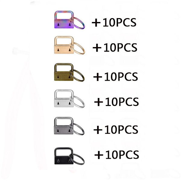 10/60 kpl Avainnauha Avaimenperä Tarvikesetti Kääntyvät Lukot Värikäs Avaimenperän Pohja, Avaimenperän Pohja Rannekkeiden Avaimenperän Valmistukseen 10pcs3
