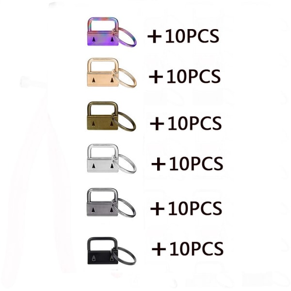 10/60 STK. Nøglesnors Nøglering Hardware Sæt Drejelige Karabinhager Farverig Nøglevedhæng, Nøglering Vedhæng Hardware til Armbånd Nøglering Fremstilling 40pcs
