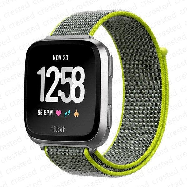 Armband för Fitbit Versa 2 band correa Smartklocka ersättningsarmband Nylon Loop Armband correa Fitbit Versa 2/Fitbit Libe band Overseas Cape Cod Blue